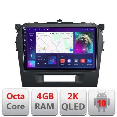 Navigatie Suzuki Grand Vitara 2016- C-2265 Android Octa Core Ecran 2K QLED GPS 4G 4+32GB 360 KIT-2265+EDT-E409-2K