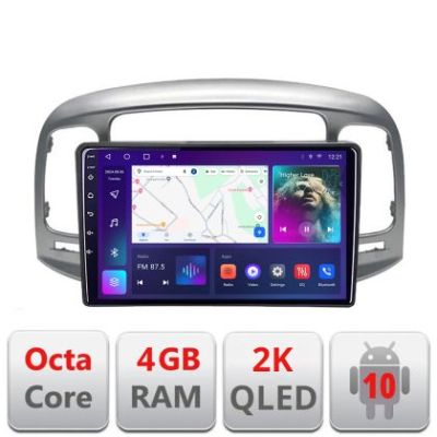 Navigatie HHyundai Accent 2006-2012 C-Accent Android Octa Core Ecran 2K QLED GPS 4G 4+32GB 360 KIT-accent+EDT-E409-2K