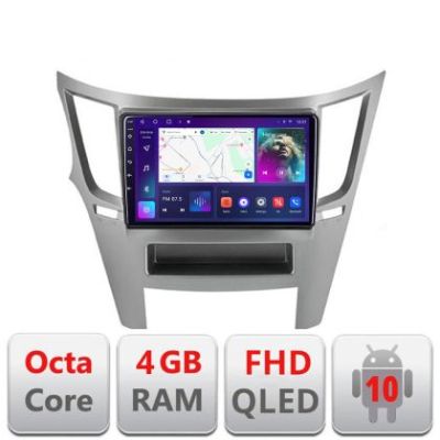 Navigatie Subru Legacy 2010-2015 B-458 Android Ecran QLED octa core 4+64 carplay android auto KIT-458+EDT-E309V3