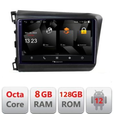 Navigatie Honda Civic 2012-2015 5960Pro-132 Android Octa Core Qualcomm 2K Qled 8+128 DTS DSP 360 4G Optical