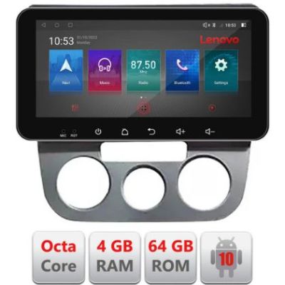 Navigatie VW Golf 5 2004-2010 clima manuala Android radio gps internet Octa Core 4+64 LTE ecran de 10.33' wide KIT-golf5-manual+EDT-E511-pro