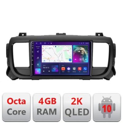 Navigatie Citroen Jumpy Toyota Proace Peugeot Traveller C-jumpy16 Android Octa Core Ecran 2K QLED GPS 4G 4+32GB 360 kit-jumpy16+EDT-E409-2K v2