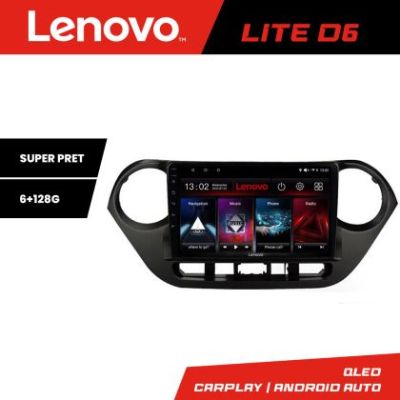 Navigatie Hyundai I10 2013-2019 Lenovo Kit-HY38 8 core 6+128 GB Android Waze USB Navigatie Internet Youtube Radio