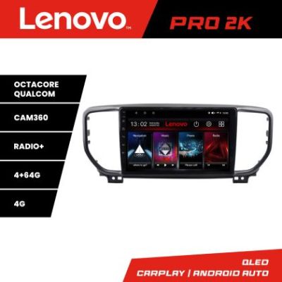 Navigatie Kia Sportage facelift 2019 - Lenovo Kit-sportage-19 8 core QLED 2K 4+64 360 Android Waze USB Navigatie Internet Youtube Radio