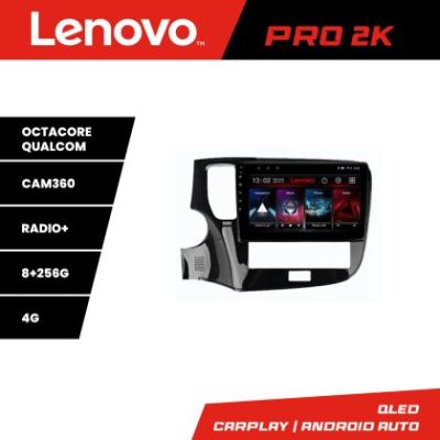 Navigatie Mitsubishi Oultander 2020- Lenovo Kit-1230-20 8 core QLED 2K 8+256 360 Android Waze USB Navigatie Internet Youtube Radio