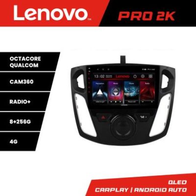 Navigatie Ford Focus 3 Lenovo Kit-150 8 core QLED 2K 8+256 360 Android Waze USB Navigatie Internet Youtube Radio