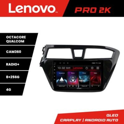 Navigatie Hyundai i20 2015-2018 Lenovo Kit-517 8 core QLED 2K 8+256 360 Android Waze USB Navigatie Internet Youtube Radio