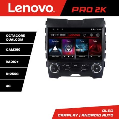 Navigatie Ford Edge 2015-2021 midline Lenovo Kit-edge-mid 8 core QLED 2K 8+256 360 Android Waze USB Navigatie Internet Youtube Radio