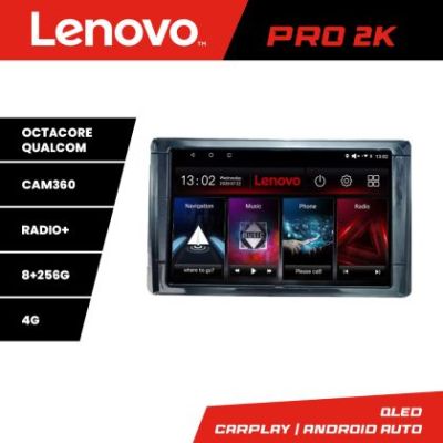 Navigatie Toyota 2DIN Lenovo Kit-TY2DIN 8 core QLED 2K 8+256 360 Android Waze USB Navigatie Internet Youtube Radio