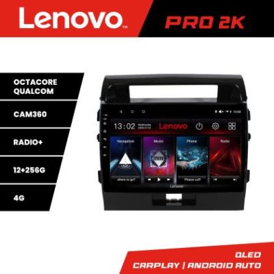 Navigatie Toyota LandCruiser 2008-2015 Lenovo Kit-381 8 core QLED 2K 12+256 360 Android Waze USB Navigatie Internet Youtube Radio