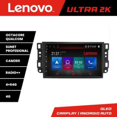 Navigatie Chevrolet Captiva Lenovo Kit-020 8 core QLED Qualcomm 4+64 360 Android Waze USB Navigatie Internet Youtube Radio