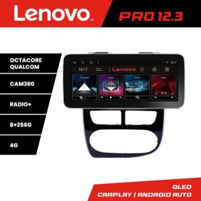 Navigatie Renault Clio 4 V1 K-467 Lenovo PRO 8+256 12.3 inch qled android 4G DSP gps internet  8Core