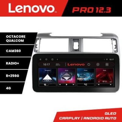 Navigatie Toyota 4runner 2009-2019 Lenovo PRO 8+256 12.3 inch qled android 4G DSP gps internet  KIT-4runner