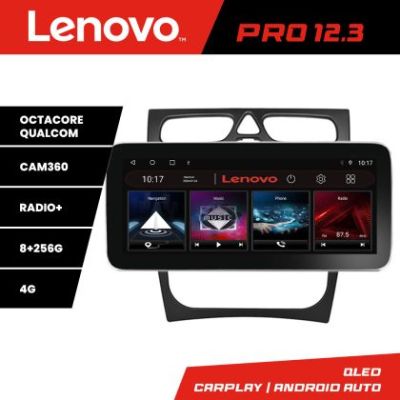 Navigatie Mercedes CLK facelift Lenovo PRO 8+256 12.3 inch qled android 4G DSP gps internet  Kit-facelift