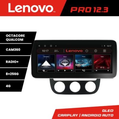 Navigatie VW Golf 5 2004-2010 clima automatica Lenovo PRO 8+256 12.3 inch qled android 4G DSP gps internet  KIT-golf5-automatic