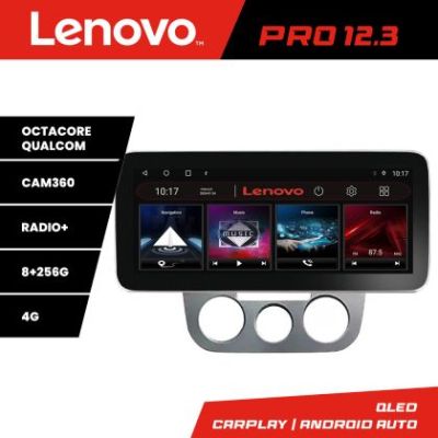 Navigatie VW Golf 5 2004-2010 clima manuala Lenovo PRO 8+256 12.3 inch qled android 4G DSP gps internet  KIT-golf5-manual