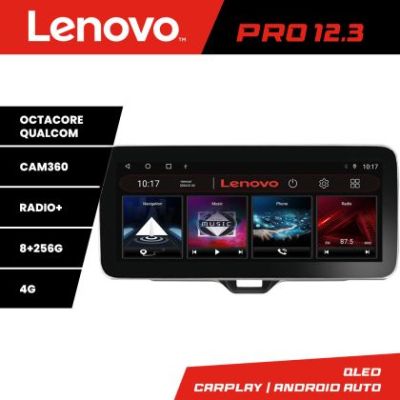 Navigatie Toyota Yaris 2020- Lenovo PRO 8+256 12.3 inch qled android 4G DSP gps internet  kit-yaris2020