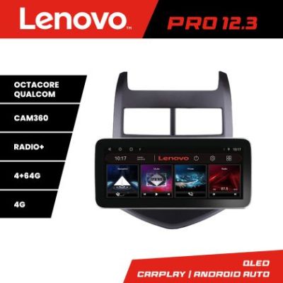 Navigatie Chevrolet Aveo 2010-2013 K-aveo10 Lenovo PRO 4+64 12.3 inch qled android 4G DSP gps internet