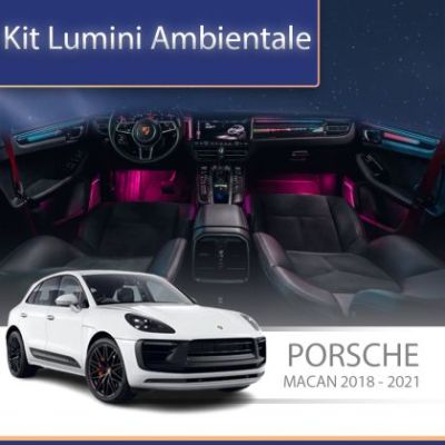 Lumini ambientale Porsche Macan 2018-2021 set complet cu trimuri control telefon sau sistem original