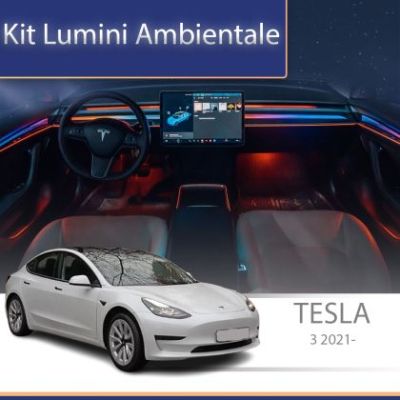 Lumini ambientale Tesla Model 3 2021 trimuri control telefon sau sistem original