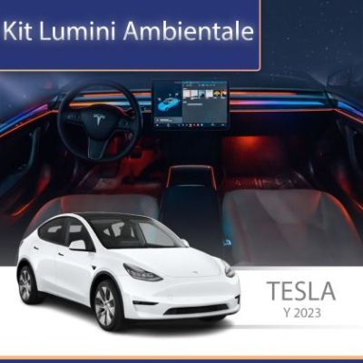 Lumini ambientale Tesla Model Y 2023 set complet control telefon sau sistem original