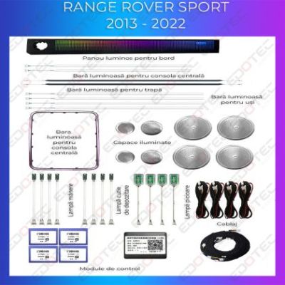 Lumini ambientale Range Rover Sport 2013-2022 set complet control telefon sau sistem original