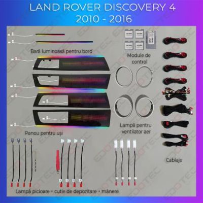 Lumini ambientale Land Rover Discovery 4 set complet control telefon sau sistem original