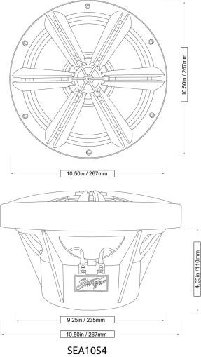 DIFUZOR SUBWOOFER 10 INCHI MARINE