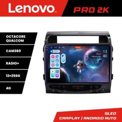 Navigatie Toyota Landcruiser J150 2010-2018 Lenovo 8 core QLED 2K 12+256 360 Android Waze USB Navigatie Internet Youtube Radio