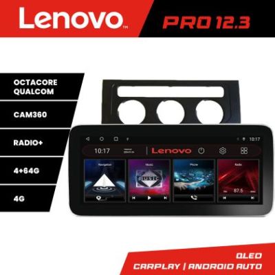 Navigatie VW Touran 2003-2009 clima automata K-touran2 Lenovo PRO 4+64 12.3 inch qled android 4G DSP gps internet et GPS WI